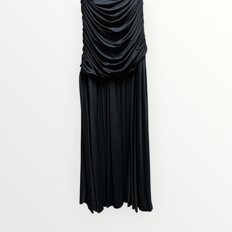 SleeveLess Solid Ruched Maxi Dress