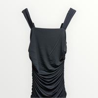 SleeveLess Solid Ruched Maxi Dress