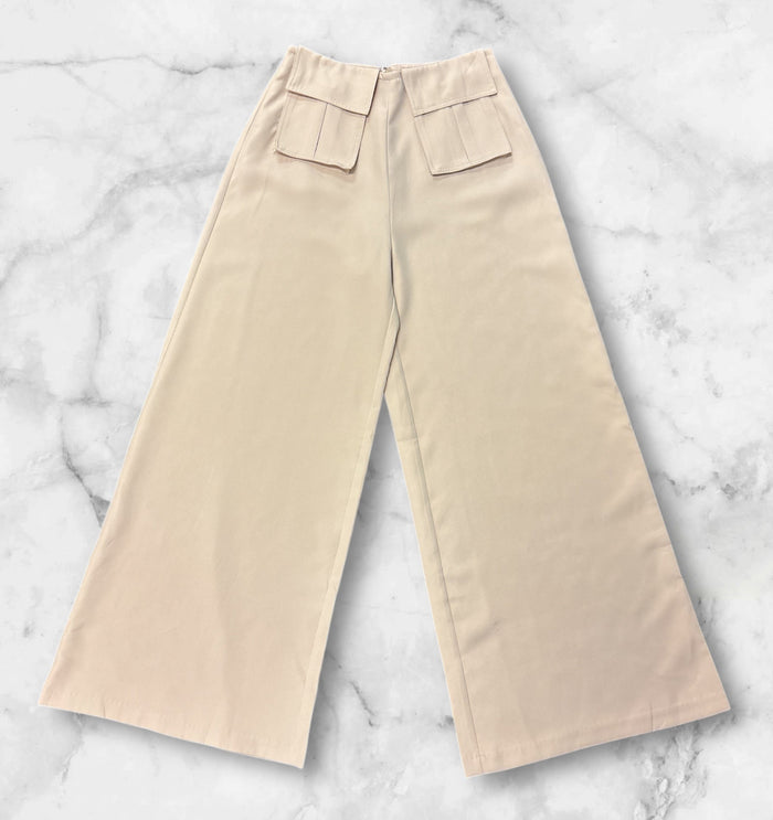 Wide Leg Pocket Detail Pant