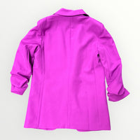 Solid Ruched Slv Blazer