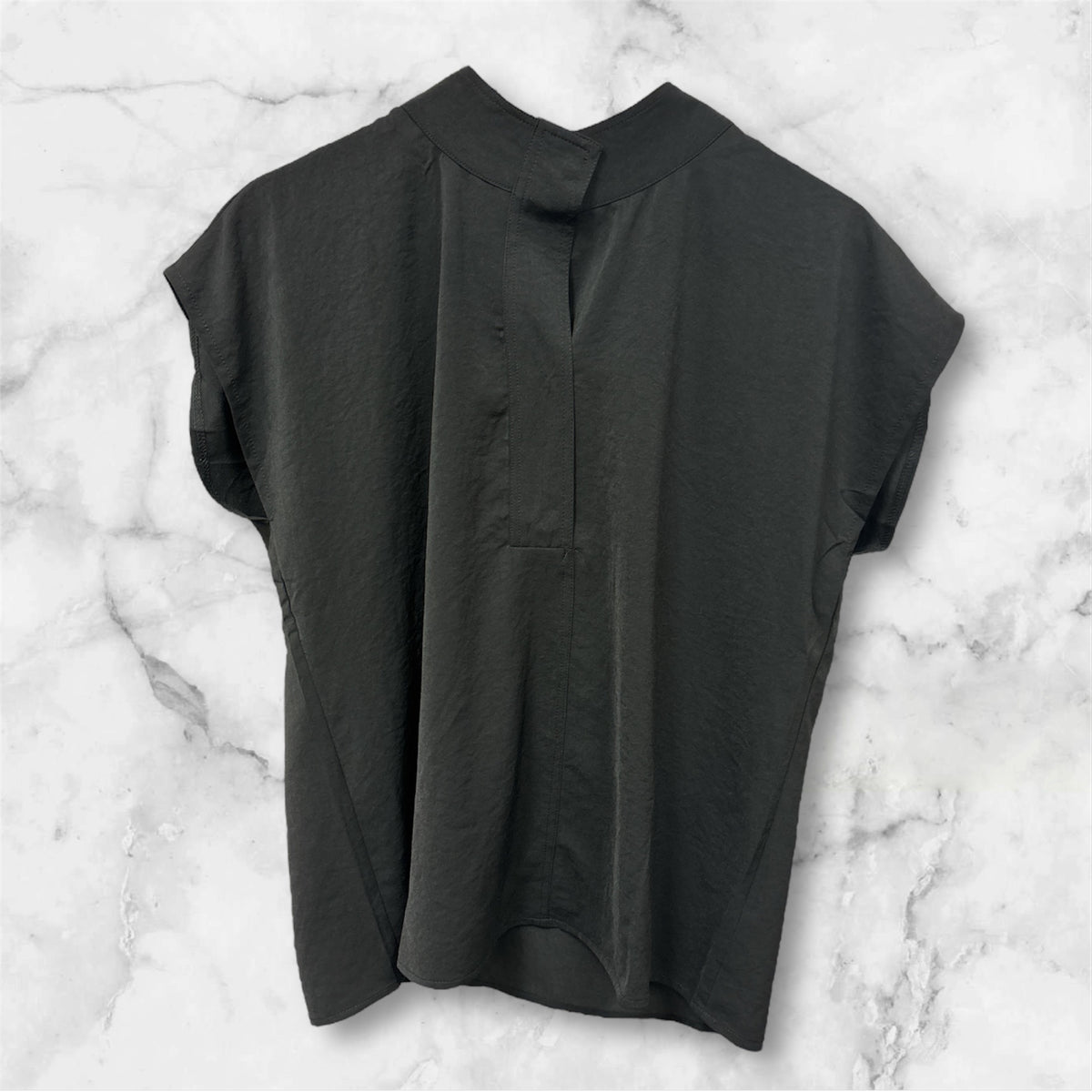 Round Neck Drapped Cape Top