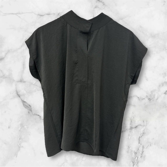 Round Neck Drapped Cape Top