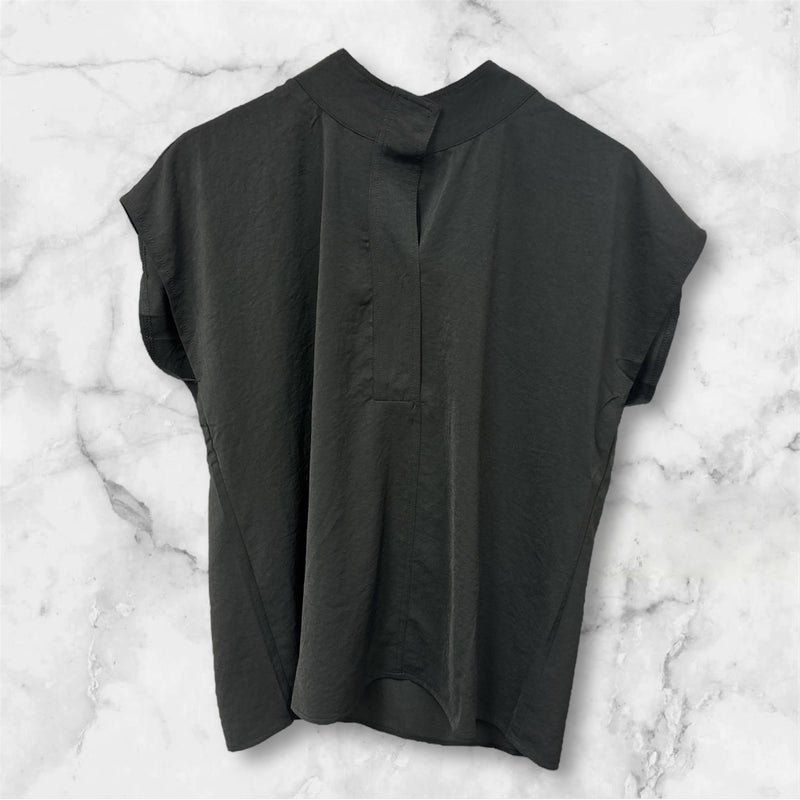 Round Neck Drapped Cape Top