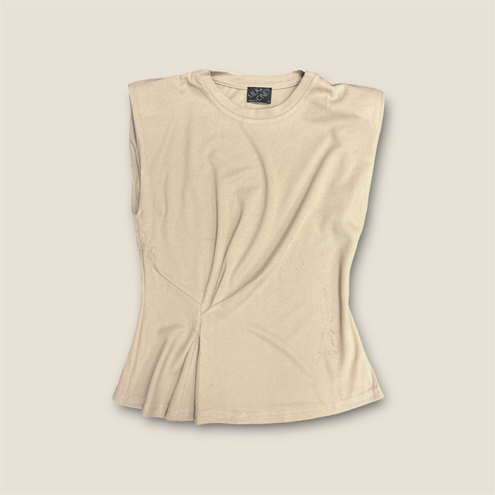 Cap Slv Pinched Waist Top