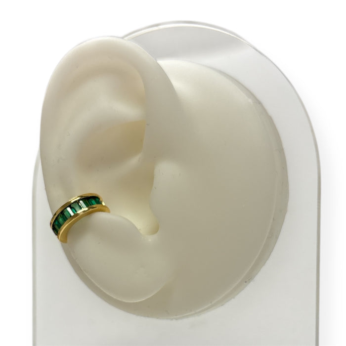 Gold Baguette Crystal Ear Cuff