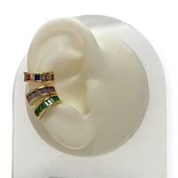 Gold Baguette Crystal Ear Cuff
