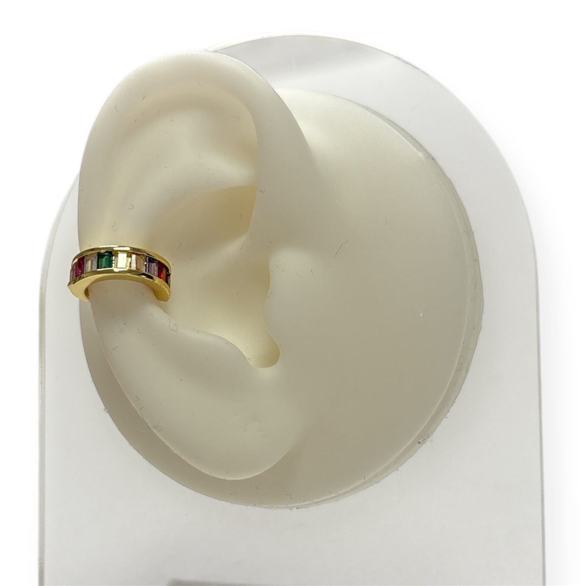 Gold Baguette Crystal Ear Cuff