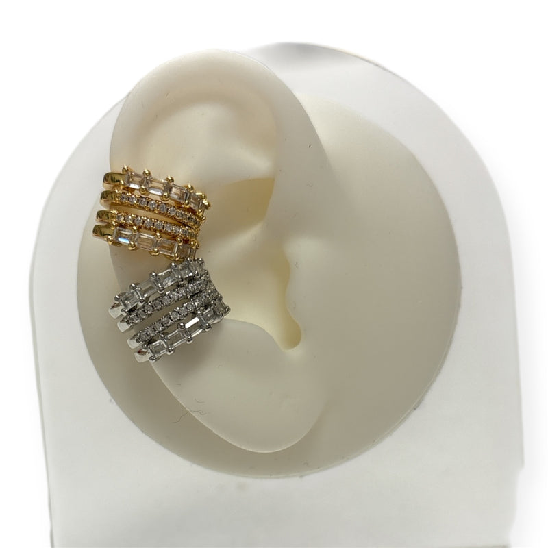 Luxe Baguette & Sparkle Ear Cuff
