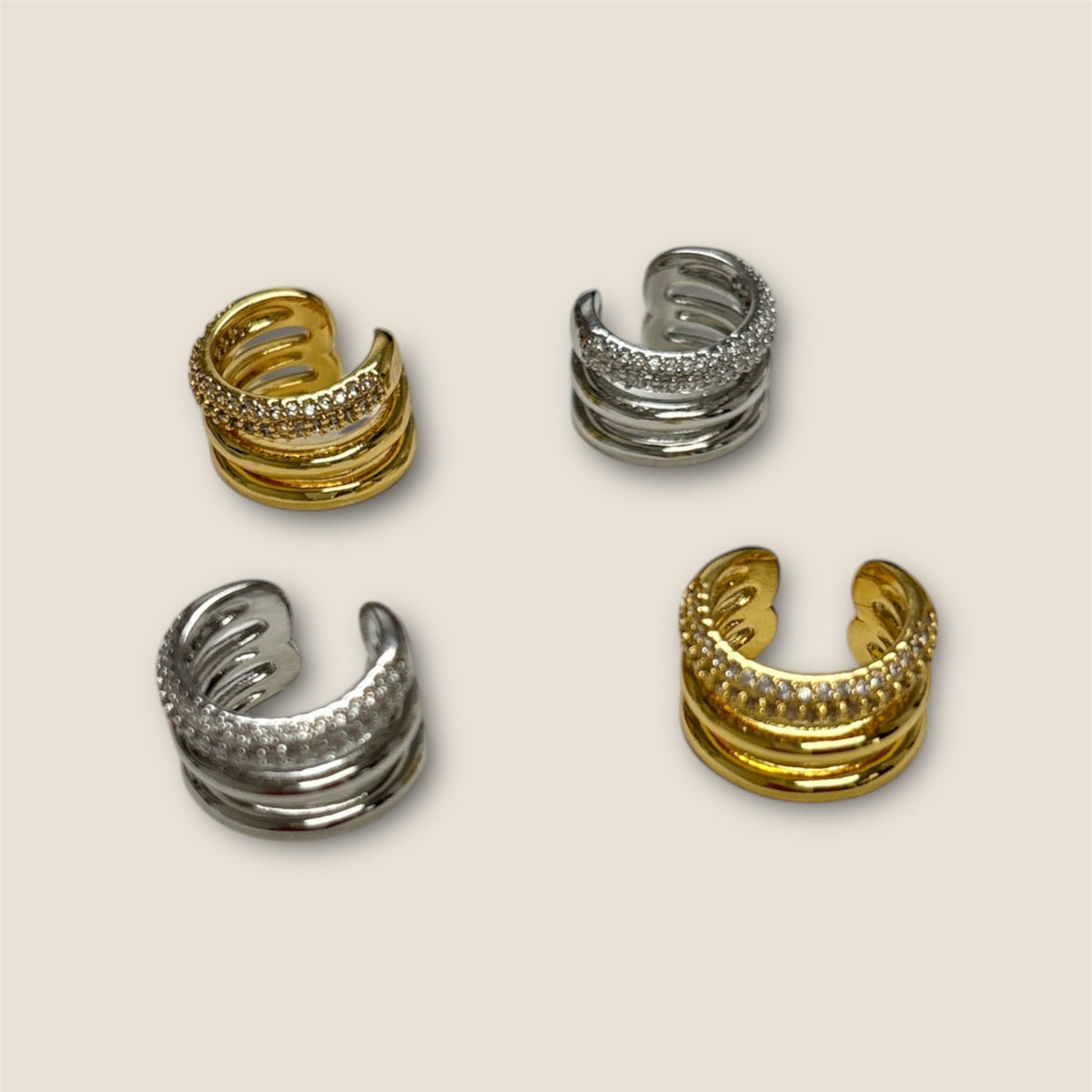 Sparkling Triple Band Ear Cuff