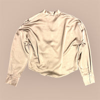 Long Sleeve Button Down Tie Front