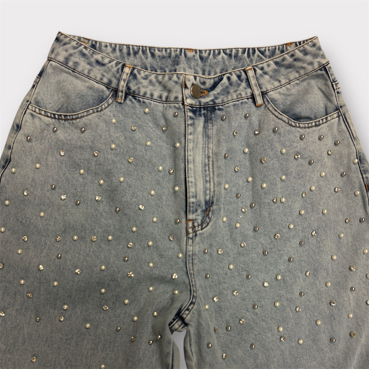 Rhinestone Pearl Jean Pant
