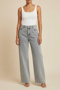 Rhinestone Pearl Jean Pant