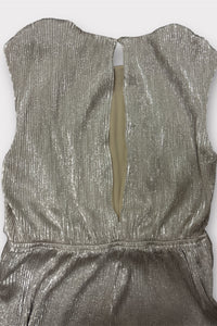 Sleeve Less Buckle Pleated Jumpsuit