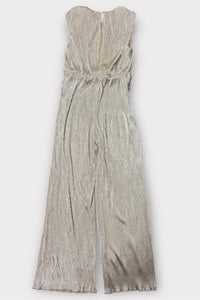 Sleeve Less Buckle Pleated Jumpsuit