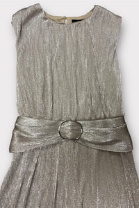 Sleeve Less Buckle Pleated Jumpsuit