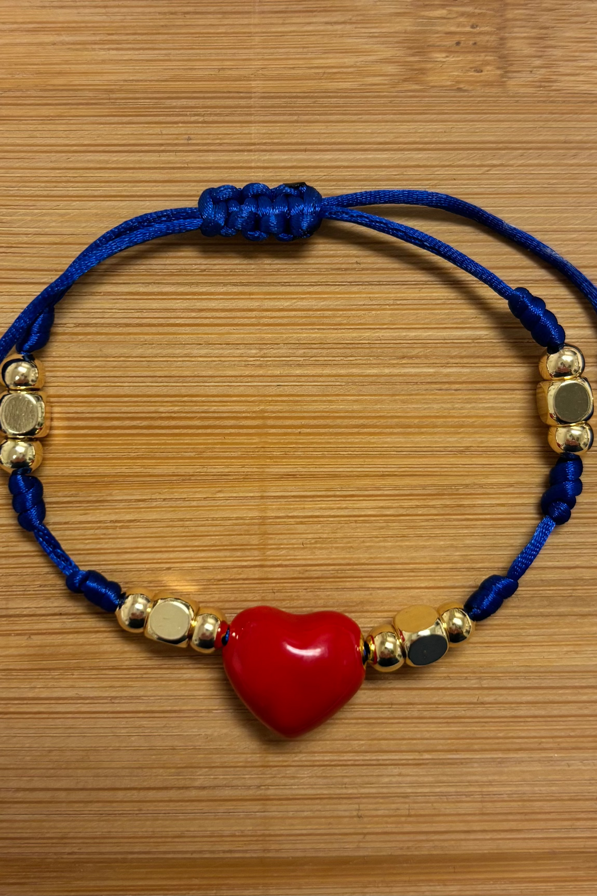 Adjustable Strip W/Red Heart Bracelet