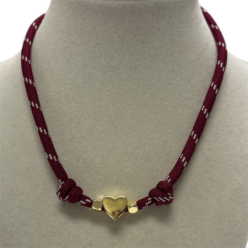 Thick Strap W/Charm Necklace