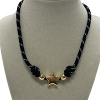 Thick Strap W/Charm Necklace