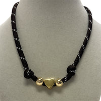 Thick Strap W/Charm Necklace