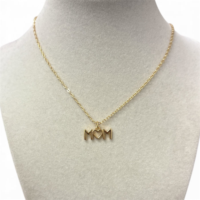 Gold Necklace W/MOM Charm