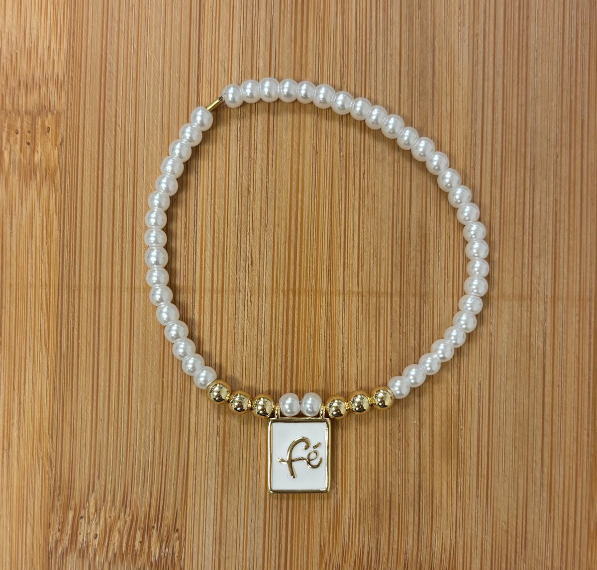 Mini Beads Elastic W/Charm Bracelet