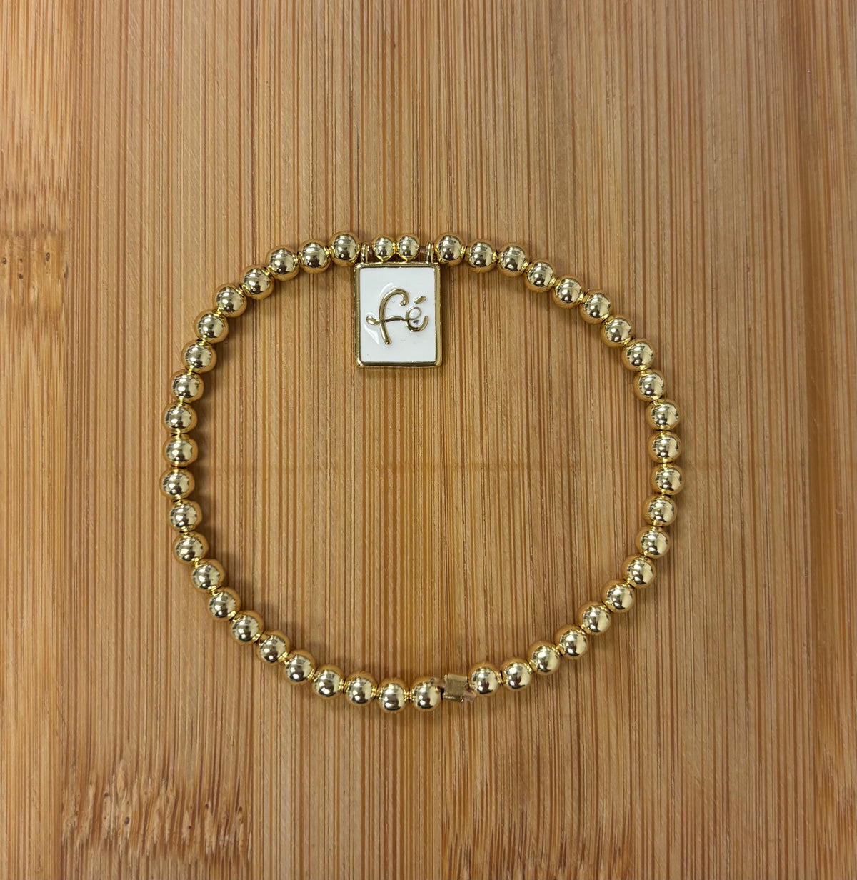 Mini Beads Elastic W/Charm Bracelet