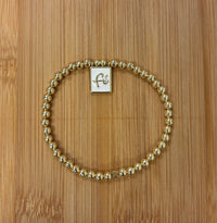 Mini Beads Elastic W/Charm Bracelet