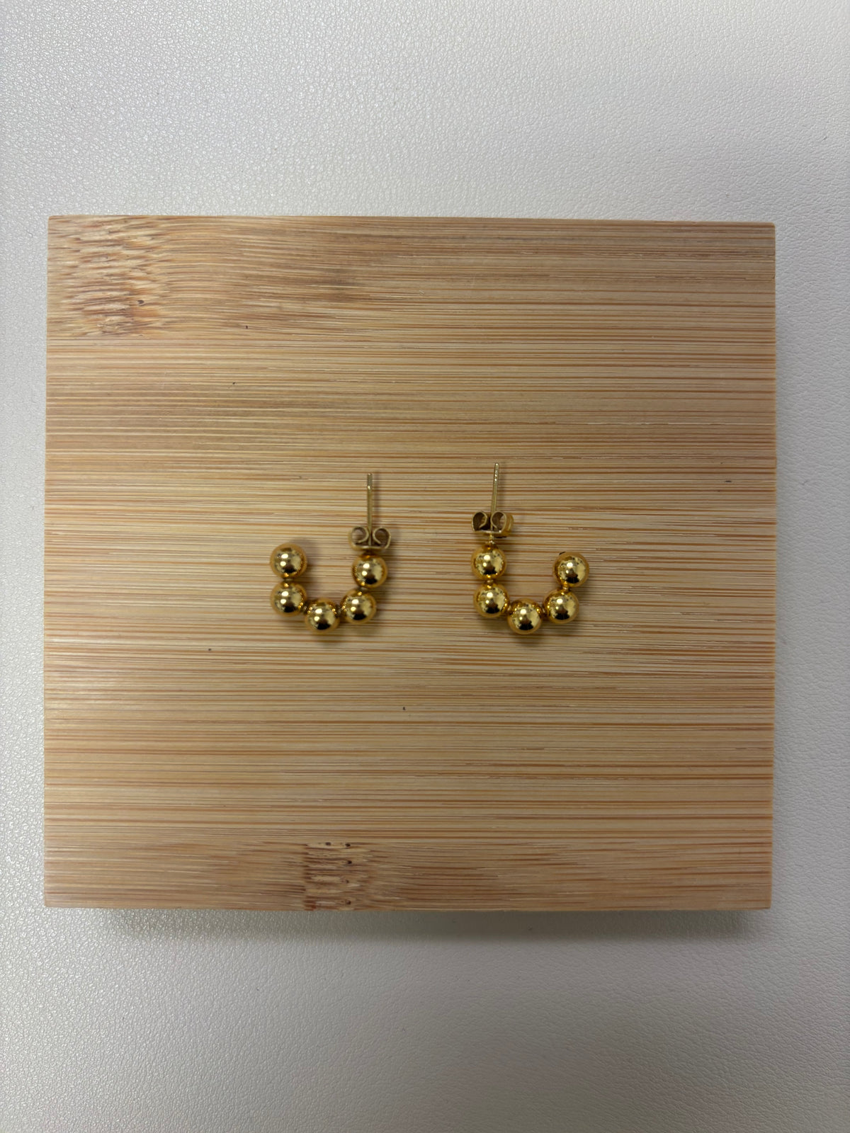 Gold Balines Half Loop Earrings