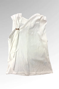 Sleeve Less Asymmetric Drape Top