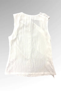 Sleeve Less Asymmetric Drape Top