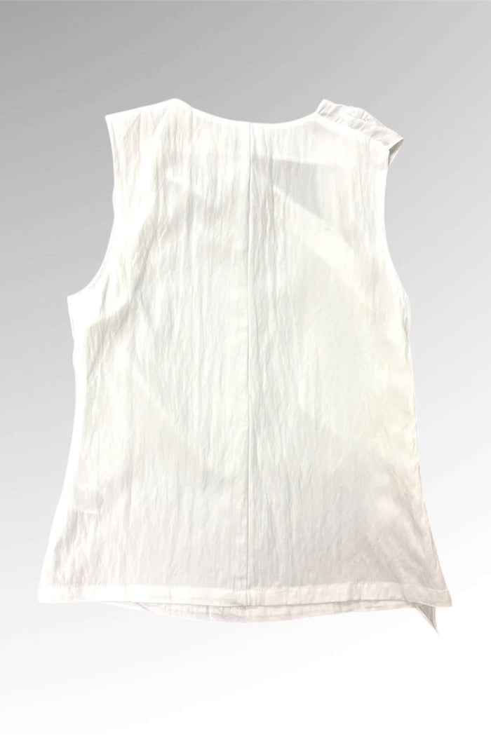 Sleeve Less Asymmetric Drape Top
