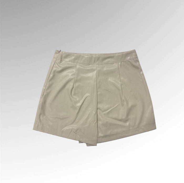 Faux Leather Studded Skort
