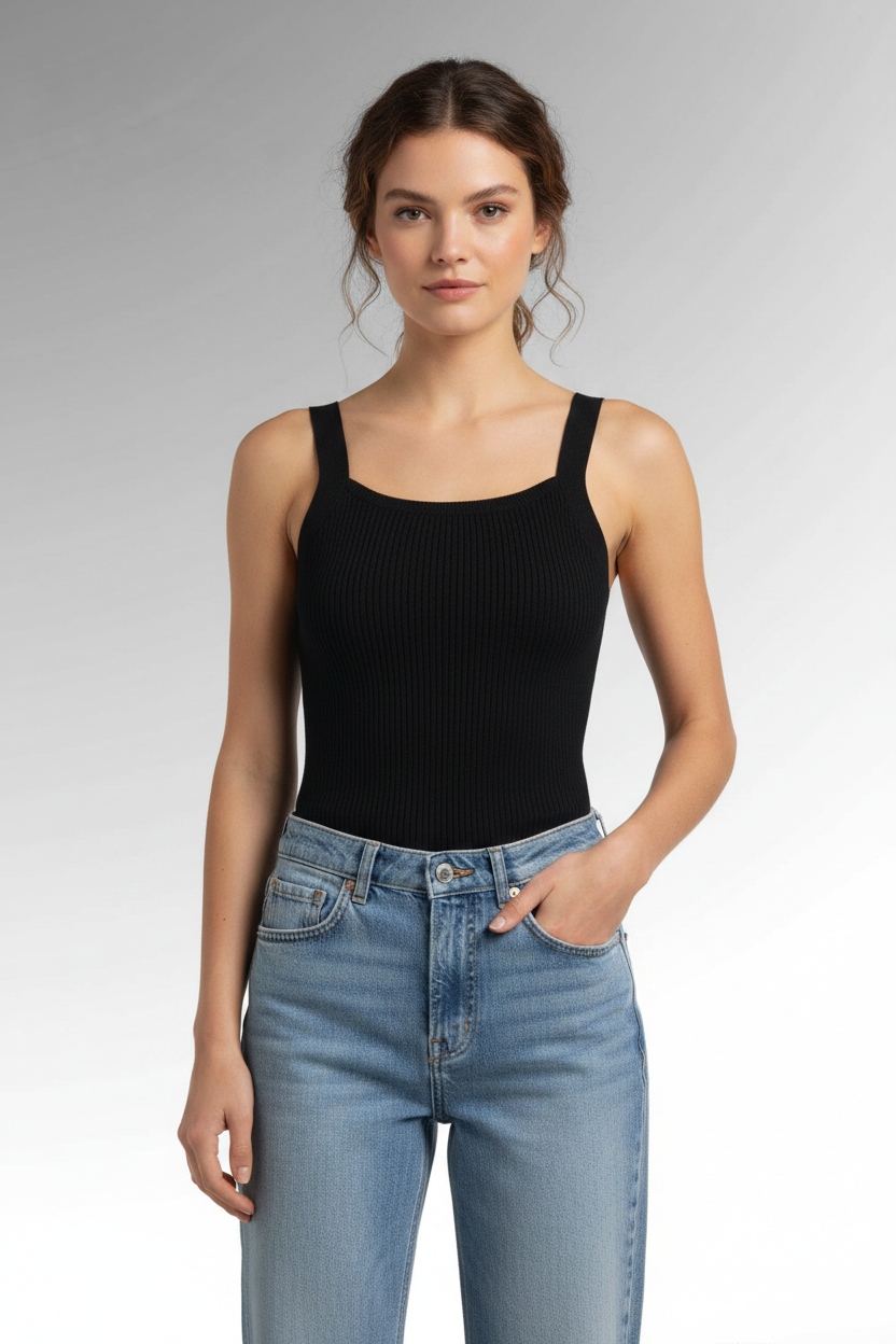 Black Tank Top O/S
