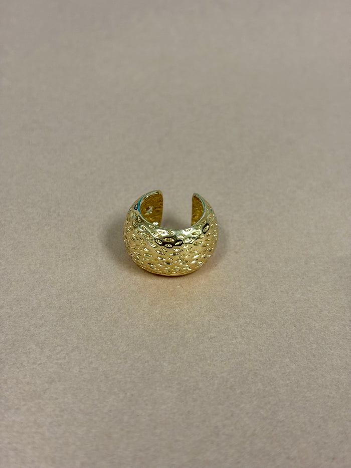 Gold Hammered Thick EarCuff