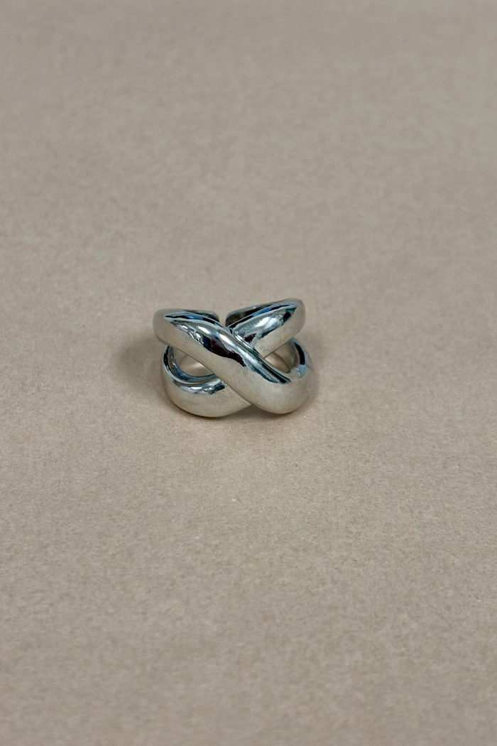 Silver Adjustable Thick Ring