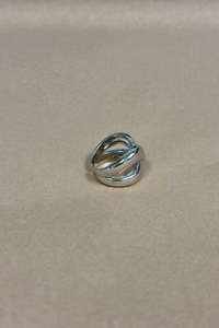 Silver Adjustable Thick Ring