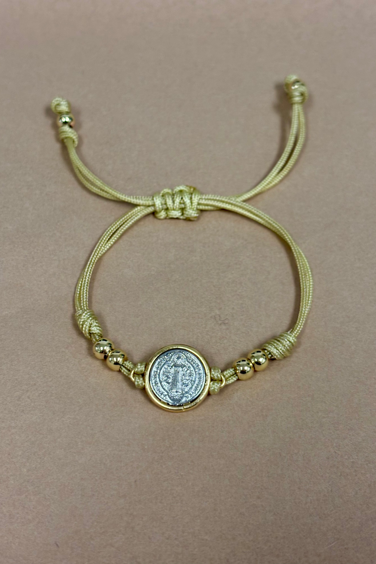 Adjustable Strip W/St. Benedict Charm Bracelet