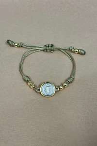 Adjustable Strip W/St. Benedict Charm Bracelet