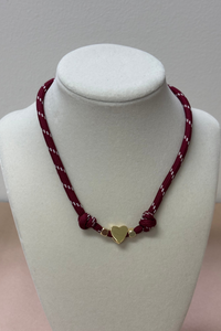 Thick Strap W/Charm Necklace