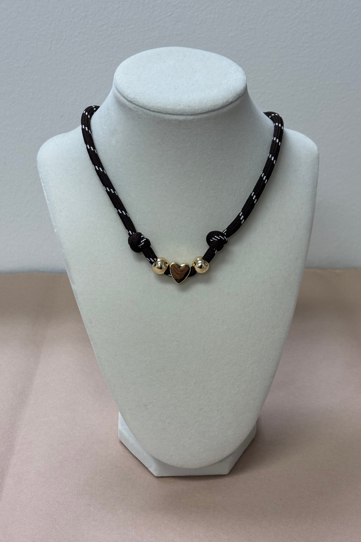 Thick Strap W/Charm Necklace