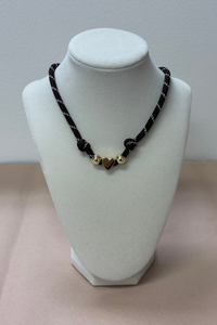 Thick Strap W/Charm Necklace