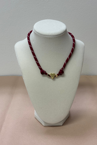 Thick Strap W/Charm Necklace