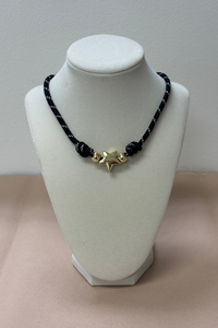 Thick Strap W/Charm Necklace