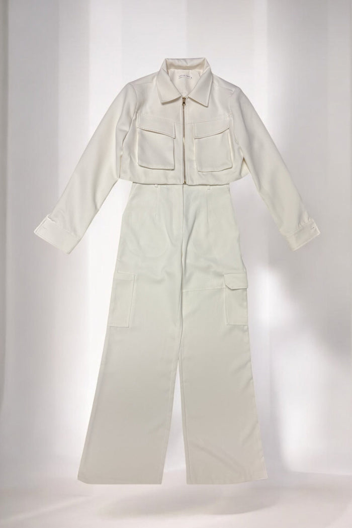 Zip-up White Jacket