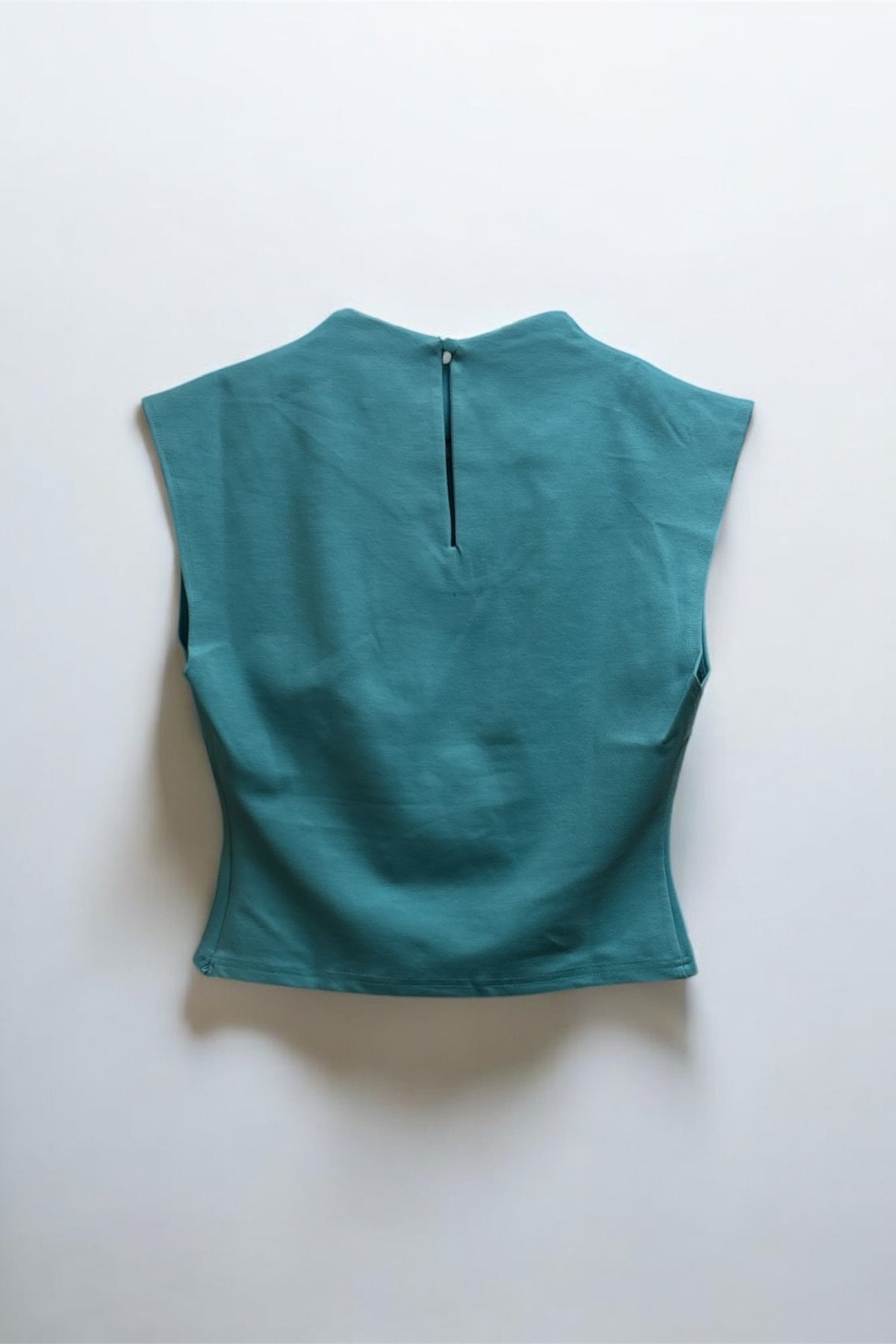 Cap Sleeve Mock Neck Top