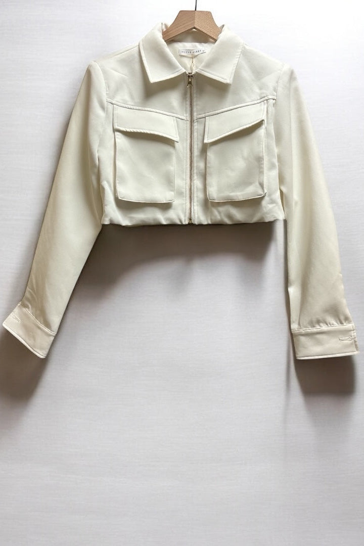 Zip-up White Jacket