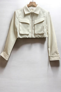 Zip-up White Jacket