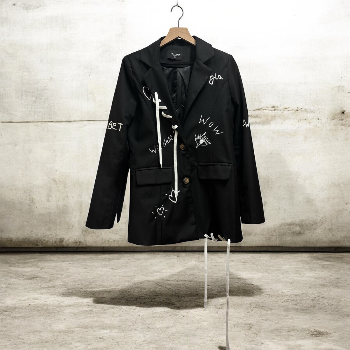 Graffiti Print Blazer