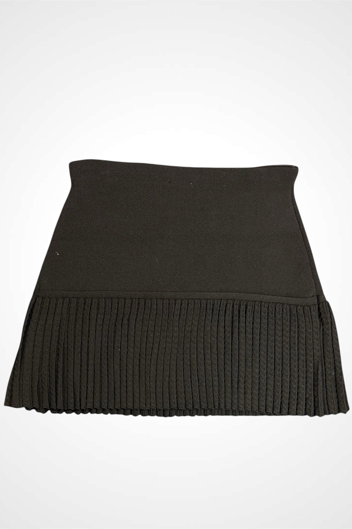 Knit Vest&Pleated Mini Skirt