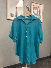 LongSleeve Button Down Linen Top